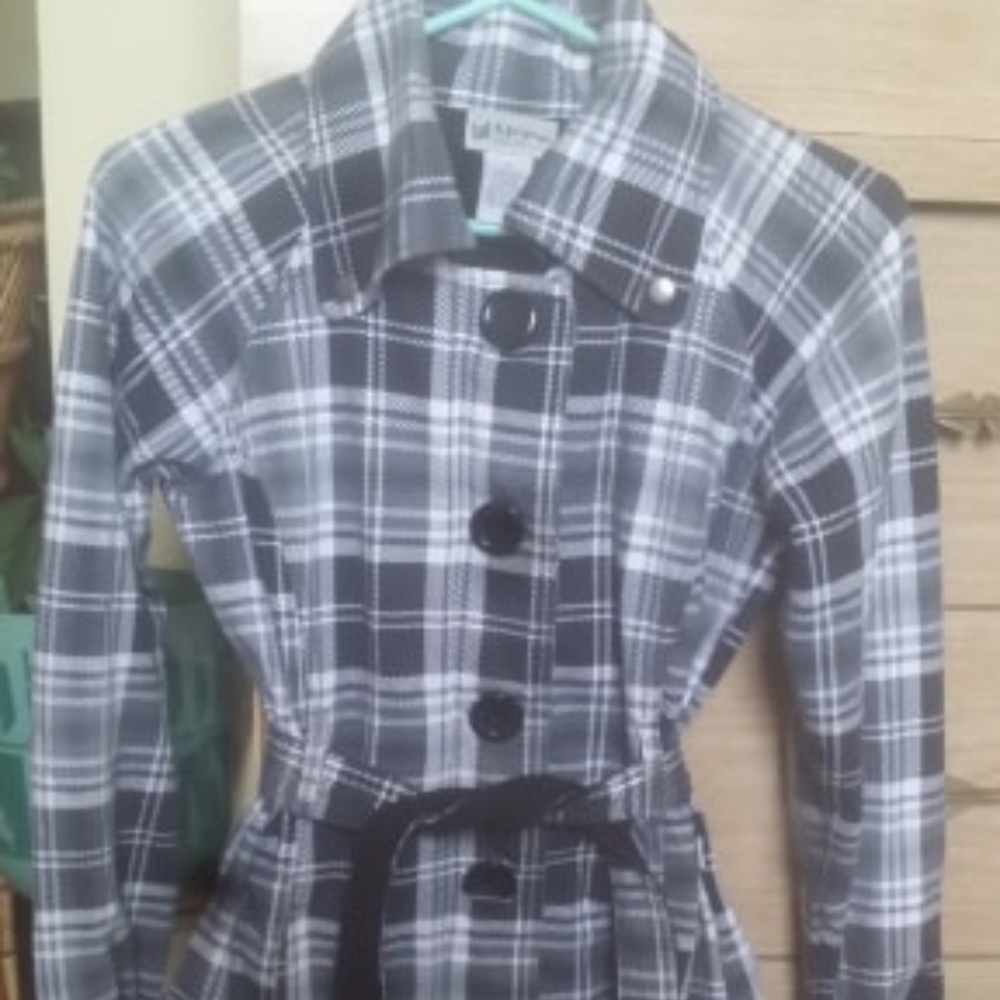Plaid Double Breasted Coat